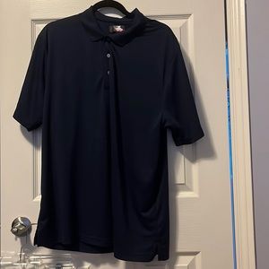 Men’s Polo-Style Shirt Navy Blue XL Buttoned, Collar Light Polyester Grand Slam